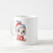 パーソナライズされたクリスマス コーヒーマグカップ (正面左)
