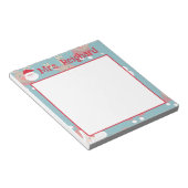 パーソナライズされたクリスマス・サンタとトナカイ ノートパッド (アングル)