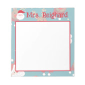 パーソナライズされたクリスマス・サンタとトナカイ ノートパッド (正面)