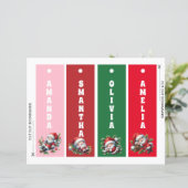 パーソナライズされたクリスマス・サンタクロース・キッズブックマーク (スタンド正面)