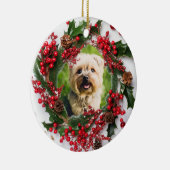 パーソナライズされたクリスマス セラミックオーナメント (右)