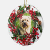 パーソナライズされたクリスマス セラミックオーナメント (左)