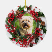 パーソナライズされたクリスマス セラミックオーナメント (裏面)