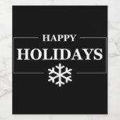 パーソナライズされたクリスマス ハッピー ホリデー カスタム ギフト ワインラベル (シングルラベル)