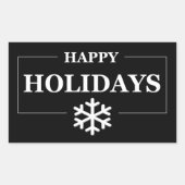 パーソナライズされたクリスマス ハッピー ホリデー カスタム ギフト 長方形シール (正面)