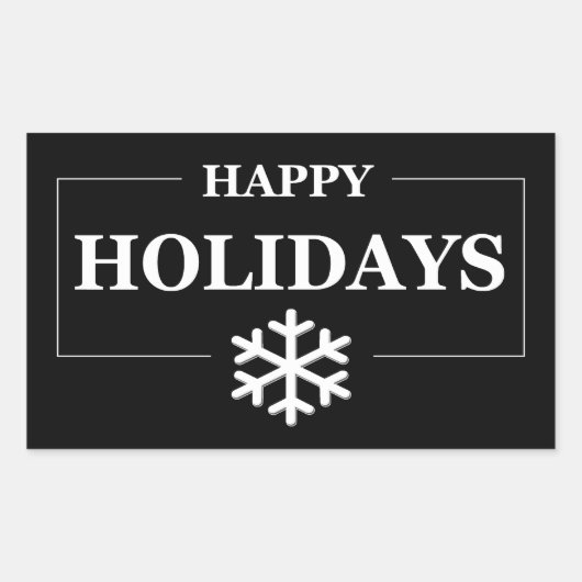 パーソナライズされたクリスマス ハッピー ホリデー カスタム ギフト 長方形シール (正面)