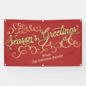パーソナライズされたクリスマス・バナーシーズンのご挨拶 横断幕 (横)