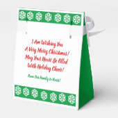 パーソナライズされたクリスマス フェイバーボックス (裏面サイド)
