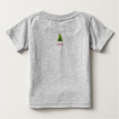 パーソナライズされたクリスマス ベビーTシャツ (裏面)