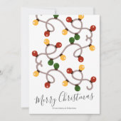 パーソナライズされたクリスマス・ホリデー・ライツ写真 シーズンカード (正面)