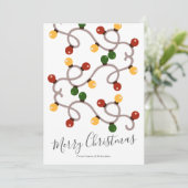 パーソナライズされたクリスマス・ホリデー・ライツ写真 シーズンカード (スタンド正面)