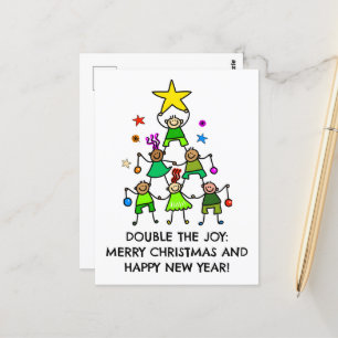 パーソナライズされたクリスマス ポストカード
