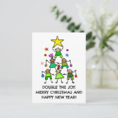 パーソナライズされたクリスマス ポストカード (スタンド正面)