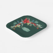 パーソナライズされたクリスマス・ミスルトゥーの花輪 ペーパープレート (傾斜あり)