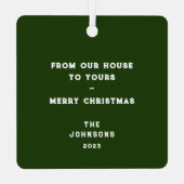 パーソナライズされたクリスマス メタルオーナメント (裏面)