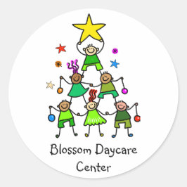 パーソナライズされたクリスマス ラウンドシール