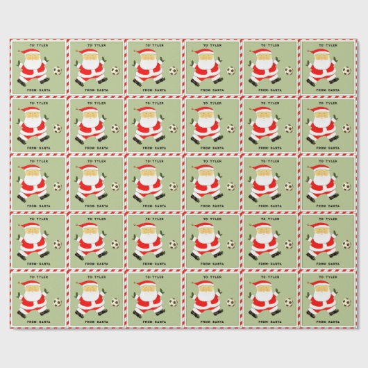 パーソナライズされたクリスマス ラッピングペーパー (フラット)