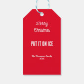パーソナライズされたクリスマス ワインボトルラベル 赤ワイン用 ギフトタグ (裏面)