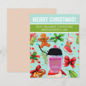 パーソナライズされたクリスマス、小さい贈り物、ギフトカード 招待状 (正面/裏面)