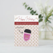 パーソナライズされたクリスマス、小さい贈り物、ギフトカード 招待状 (スタンド正面)