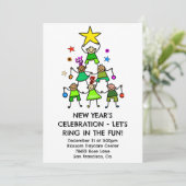 パーソナライズされたクリスマス 招待状 (スタンド正面)