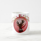 パーソナライズされたクリスマス。新年の贈り物のマグカップ コーヒーマグカップ (中央)