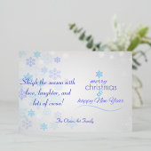 パーソナライズされたクリスマス。 箔シーズンカード (立ち正面)