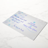 パーソナライズされたクリスマス。 箔シーズンカード (回転した状態)