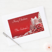 パーソナライズされたクリスマス 長方形シール (封筒)