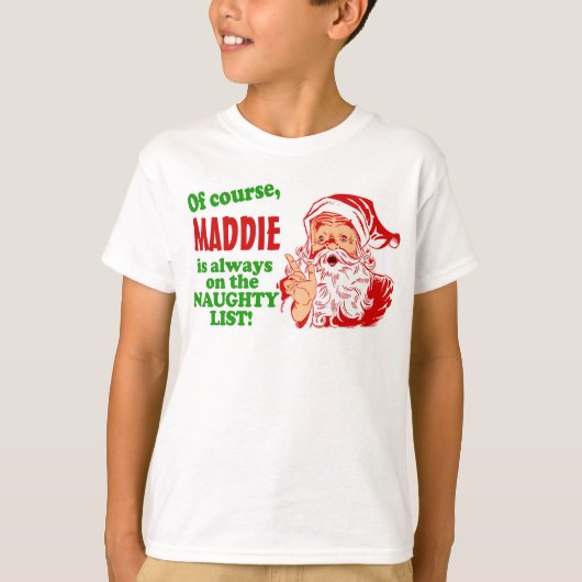 パーソナライズされたクリスマス Tシャツ (正面)