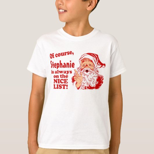 パーソナライズされたクリスマス Tシャツ (正面)