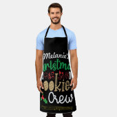 パーソナライズされたクリスマスCookieオールオーバープリントエプロン エプロン (着用した状態)