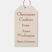 パーソナライズされたクリスマスCookieギフトラベル ギフトタグ (正面)