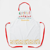 パーソナライズされたクリスマスCookieベーキングクルー エプロン (正面)