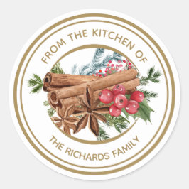パーソナライズされたクリスマスCookieホリデーベーキング ラウンドシール