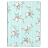 パーソナライズされたクリップボードの粗末なシックフローラバラ クリップボード (裏面)