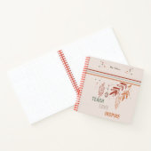 パーソナライズされたクリップボードボヘミアンカスタマイズフローラ ノートブック (内部)