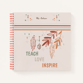 パーソナライズされたクリップボードボヘミアンカスタマイズフローラ ノートブック