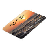 パーソナライズされたクルーズドア ビーチ 海 夕焼け マグネット (左側)