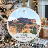 パーソナライズされたクレタ島のオーナメント、ギリシャ セラミックオーナメント