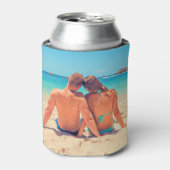 パーソナライズされたクーラーボックスの写真とカスタム文字 缶クーラー (缶正面)