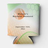 パーソナライズされたクーラーボックス |テニス学士週末 缶クーラー (正面)