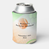 パーソナライズされたクーラーボックス |テニス学士週末 缶クーラー (缶裏面)