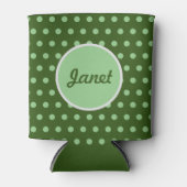 パーソナライズされたクーラーボックス（ハンター&セージ緑） 缶クーラー (正面)