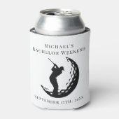 パーソナライズされたクーラーボックス バチェラーゴルフ週末 缶クーラー (缶正面)