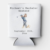 パーソナライズされたクーラーボックス バチェラーゴルフ週末 缶クーラー (正面)