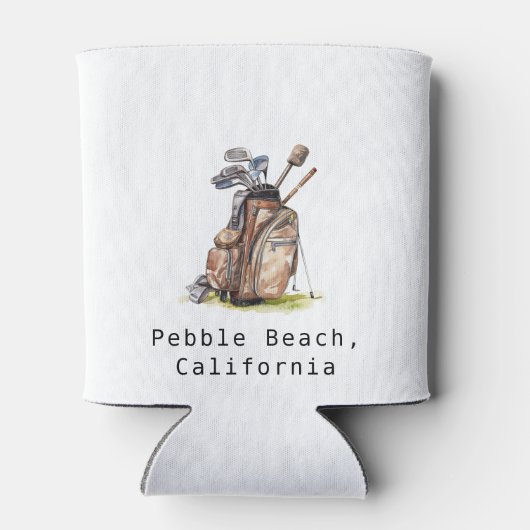 パーソナライズされたクーラーボックス バチェラーゴルフ週末 缶クーラー (裏面)