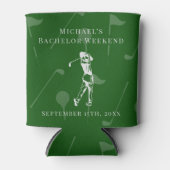 パーソナライズされたクーラーボックス バチェラーゴルフ週末 缶クーラー (正面)