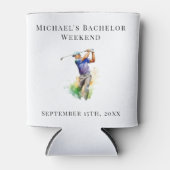 パーソナライズされたクーラーボックス バチェラーゴルフ週末 缶クーラー (正面)