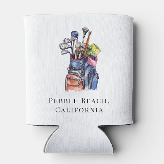 パーソナライズされたクーラーボックス バチェラーゴルフ週末 缶クーラー (裏面)